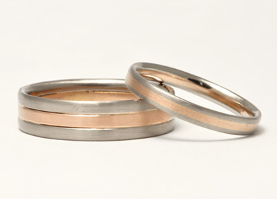 Rose Gold Wedding Ring on Rose And White Gold Wedding Rings