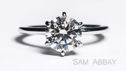 Six-Prong Platinum Engagement Ring