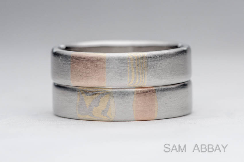 Mokume Inlay in Platinum