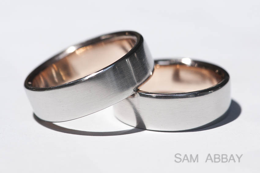 Personalized Gay Wedding Rings In 14k White Gold Fascinating Diamonds