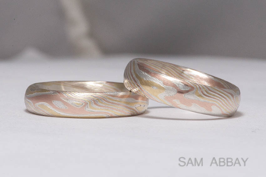 Mokume Gane Wedding Rings